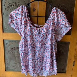 Old Navy Floral Babydoll Blouse, size M